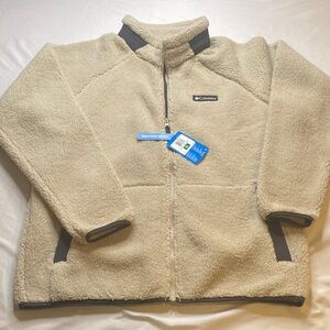 Columbia Beige and Gray Fleece Jacket